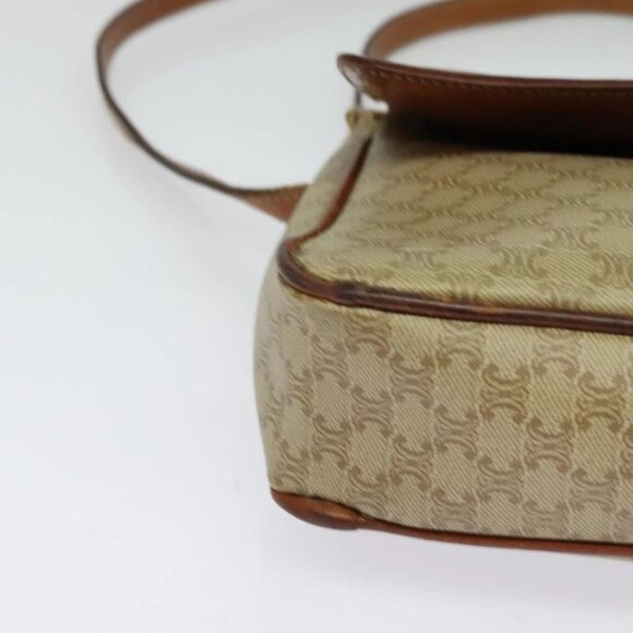 CELINE Macadam Canvas Shoulder Bag PVC Beige Auth - Picture 6 of 16
